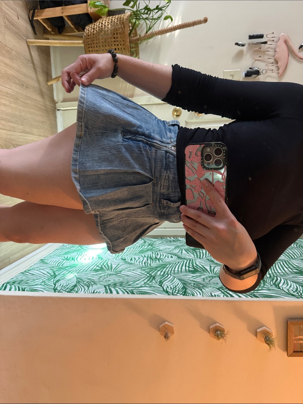 Fashion Nova Light Blue Denim Pleated Mini Skirt - Picture 4 of 8